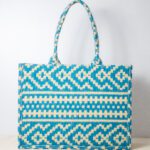 TURQUOISE AZTEC TOTE