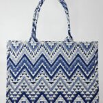BLUE ZIGZAG TOTE